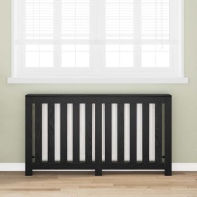 Cubierta de Radiador Roble Negro 149 x 20 x 82 cm