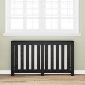 Cubierta de Radiador Roble Negro 149 x 20 x 82 cm