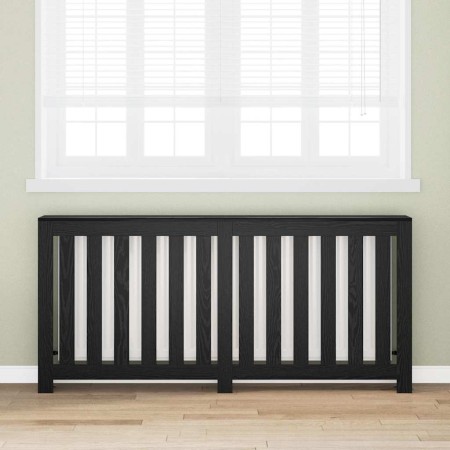 Cubierta de Radiador Roble Negro 175 x 20 x 82 cm