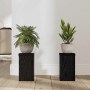 Soporte de plantas 2 pcs Roble negro 10 x 10 x 18 cm