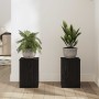 Soporte de plantas 2 pcs Roble negro 20 x 20 x 30 cm