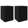 Soporte de plantas 2 pcs Roble negro 25 x 25 x 35 cm