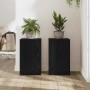 Soporte de plantas 2 pcs Roble negro 30 x 30 x 50 cm