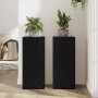 Soporte de plantas 2 pcs Roble negro 30 x 30 x 70 cm