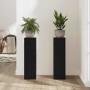 Soporte de plantas 2 pcs Roble negro 17 x 17 x 60 cm