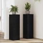 Soporte de plantas 2 pcs Roble negro 25 x 25 x 80 cm