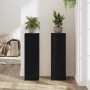 Soporte de plantas 2 pcs Roble negro 25 x 25 x 80 cm