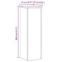 Soporte de plantas 2 pcs Roble negro 25 x 25 x 80 cm