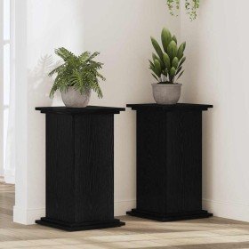 Soporte de plantas Roble negro 33 x 33 x 60 cm en Soportes para macetas | Comprar online en Foro24