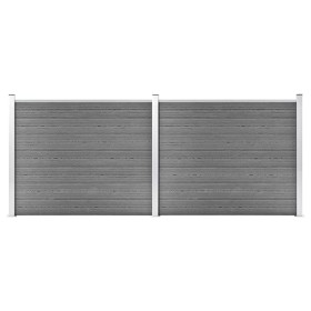 Gray WPC Fence Panel Set 353x146 cm by vidaXL, fence panels - Ref: Foro24-3070455, Price: 412,43 €, Discount: %