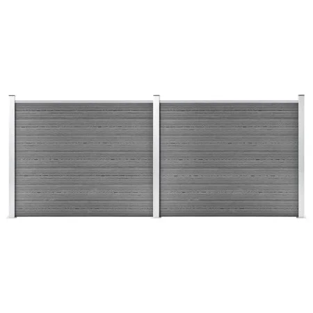 Gray WPC Fence Panel Set 353x146 cm by vidaXL, fence panels - Ref: Foro24-3070455, Price: 438,65 €, Discount: %