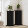 Soporte de plantas Roble negro 33 x 33 x 80 cm