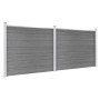 Gray WPC Fence Panel Set 353x146 cm by vidaXL, fence panels - Ref: Foro24-3070455, Price: 416,29 €, Discount: %