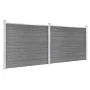 Gray WPC Fence Panel Set 353x146 cm by vidaXL, fence panels - Ref: Foro24-3070455, Price: 438,65 €, Discount: %