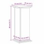 Soporte de plantas Roble negro 33 x 33 x 80 cm