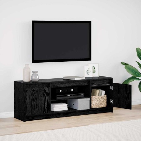 Gabinete de TV Negro 139.5 x 34 x 50 cm Madera contrachapada