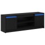 Gabinete de TV Negro 139.5 x 34 x 50 cm Madera contrachapada
