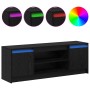 Gabinete de TV Negro 139.5 x 34 x 50 cm Madera contrachapada