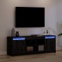 Gabinete de TV Negro 139.5 x 34 x 50 cm Madera contrachapada