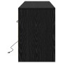 Gabinete de TV Negro 139.5 x 34 x 50 cm Madera contrachapada