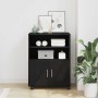 Gabinete Rodante con estante Roble negro 60 x 48 x 81 cm