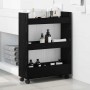 Carro de Almacenamiento Estrecho Roble Negro 60 x 22 x 80 cm en Carros de cocina y comedor | Comprar online en Foro24
