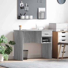 Escritorio Gris sonoma 90 x 49.5 x 75 cm Madera contrachapada
