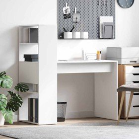 Escritorio con estante 113 x 54 x 120 cm Madera de ingeniería en Escritorios | Comprar online en Foro24