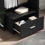 Gabinete con cajones con rueda Negro 55 x 45 x 33.5 cm