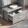 Gabinete con cajones con rueda Gris 55 x 45 x 33.5 cm