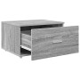 Gabinete con cajones con rueda Gris 55 x 45 x 33.5 cm