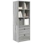 Alacena Gris sonoma 45.5 x 34 x 127 cm Madera contrachapada