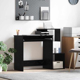 Escritorio Roble Negro 106 x 41 x 88.5 cm Madera de ingeniería en Escritorios | Comprar online en Foro24