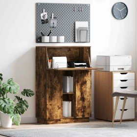 Escritorio con estante Roble ahumado 71.5 x 31.5 x 106.5 cm