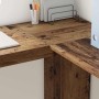 Escritorio Esquinero con Almacenamiento Madera vieja