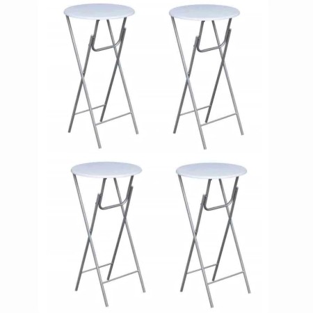 Klappbare Stehtische, 4 Einheiten aus weißem MDF von vidaXL, Klapptische - Ref: Foro24-60650, Preis: 198,66 €, Rabatt: %