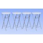 Folding high tables 4 white MDF units by vidaXL, Folding tables - Ref: Foro24-60650, Price: 197,80 €, Discount: %