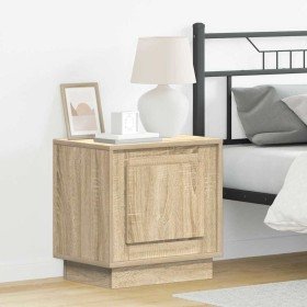 Armario de Noche con 2 pcs Roble Sonoma 44 x 34.5 x 45 cm en Mesitas de noche | Comprar online en Foro24