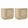Armario de Noche con 2 pcs Roble Sonoma 44 x 34.5 x 45 cm