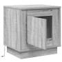 Armario de Noche Gris 44 x 34.5 x 45 cm Madera contrachapada
