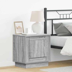 Armario de Noche con 2 pcs Gris 44 x 34.5 x 45 cm en Mesitas de noche | Comprar online en Foro24
