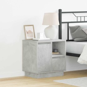 Armario de Noche con cajón con Gris hormigón 50 x 34.5 x 50 cm.