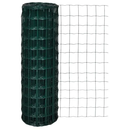 Set de euro valla acero verde 25x1,2 m de vidaXL, Paneles de vallas - Ref: Foro24-140580, Precio: 74,57 €, Descuento: %