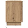 Armario de Noche con 2 pcs Roble artisan 50 x 34.5 x 50 cm.
