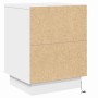 Armario de Noche Blanco 39 x 34.5 x 50 cm Madera contrachapada