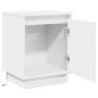 Armario de Noche con 2 pcs Blanco 39 x 34.5 x 50 cm