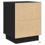Armario de Noche Negro 39 x 34.5 x 50 cm Madera contrachapada