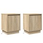 Armario de Noche con 2 pcs Roble Sonoma 39 x 34.5 x 50 cm