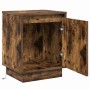 Armario de Noche con 2 pcs Roble ahumado 39 x 34.5 x 50 cm