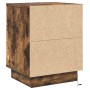 Armario de Noche con 2 pcs Roble ahumado 39 x 34.5 x 50 cm